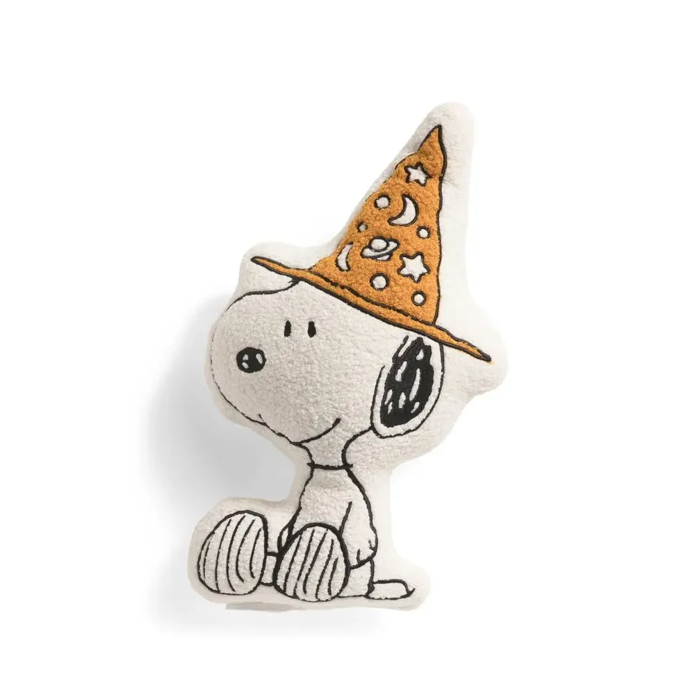Peanuts Snoopy Shaped Sherpa Pillow Halloween Witch Wizard Hat NEW